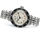 NEW Vostok Amphibia 720074 Russian Military Watch Automatic White Dial 24 Hours