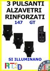 KIT 3 Pulsanti pulsantiera alzavetri Alfa 147 GT pulsante tasto Romeo tasto luce