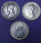 Lotto da tre pezzi da 500 lire argento anni 1958-59-61