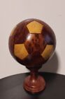 Piccolo Pallone da calcio in legno,Mappamondo, Fatto a mano, Marocchino