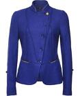 HIGH EVERYDAY COUTURE Jacket AWESOME blue wool military jacket £495 NEW UK10 RP