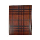Burberry London Brown Leather Check Notebook Planner Cover