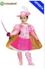 Costume lady moschettiere rosa vestito di carnevale pegasus bambina