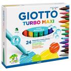 Pennarelli Giotto TURBO MAXI in confezione da 24 colori brillanti. Pennarello fo