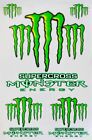 Adesivi monster energy trasparenti supercross casco moto carena graffio verde 46