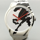 Swatch Year of the Horse Watch Unisex 40mm Swiss Black White New Battery