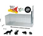 Gabbia Trappola per animali: gatto, volpe, nutria, marmotta. Mis. cm64x28x28h