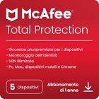 McAfee Total Protection 5 dispositivi, DIRETTO DA MCAFEE. Codice via email.