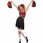 Adults High School Horror Cheerleader Zombie Fancy Dress Costume