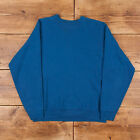 Vintage Fruit Of The Loom Blank Sweatshirt L Slim Raglan Blue Roundneck Jumper
