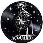 Orologio disco vinil clock orologio da parete  a tema zodiaco acquario