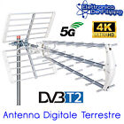 Antenna Kit TV Digitale Terrestre Esterna Alto Guadagno UHF DVB-T2 Direttiva