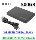 WESTERN DIGITAL USB 3.0 SUPER FAST 7200rpm 6gb/s HARD DISK HD ESTERNO 500GB 2,5