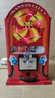 Mini Slot Machine Vintage Da Tavolo Colore Rosso Con Gettoniera Meccanica