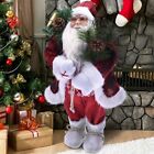 Babbo Natale Elegante 40cm in Plastica Vestiti in Tessuto Decorazione Natalizia