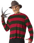 Freddy Krueger Shirt + Mask  Fancy Dress Halloween Horror Men s Costume Outfit