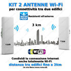 Kit 2 Antenna WiFi esterno alta potenza condivisione Internet fino a 3km