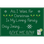 All I Want For Christmas Is Gin Cross Stitch Design (kit or chart)