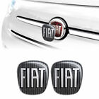 Adesivo Fiat 3D Ricambio Logo Nero Anteriore + Posteriore per 500