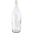 Set Bottiglie 2LT Parigi Vetro Trasparente e Moderno Da Riempire Liquore Acqua