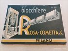 ROSA-COMETTA & C. Milano Catalogo BLOCCHIERE Libretto pubblicitario Anni  30