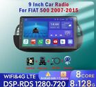 9" Autoradio 8-64G CARPLAY Wireles Per FIAT 500 2007-15 GPS Navi WIFI RDS