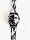 orologio 1992 vintage Swatch Gent Standard Glance GB149 di Piero Fornasetti 