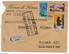 SOMALIA/SOMALIA A.F.I.S./REGISTERED AIR MAIL COVER TO ITALY/BANK/THEMATIC STAMPS