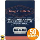 KING C GILLETTE 50 LAMETTE DI RICAMBIO PER RASOIO DI SICUREZZA BARBA E BAFFI
