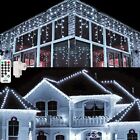 Moxled Luci Natale Esterno Cascata, 9M 360 LED Luci Natale Esterno con (o7V)