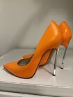 Casadei blade orange court shoes size 38