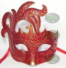 MASCHERINA VENEZIANA decorata onde fiamme venezia maschera domino rossa