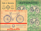 3 Prospectus Cycles Vélos Bicyclettes AUTOMOTO de 1935 aux années 50 Brochures