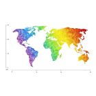Mappa del mondo geometrico educativo Adesivo Murale WS-45488