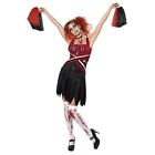 Adult Ladies High School Horror Cheerleader Zombie Fancy Dress Halloween Costume
