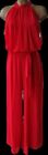 Abito cerimonia Da Donna Vestito Elegante Lungo tuta intera jumpsuit rossa