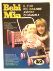 Pubblicita  Bebi Mia Gig Bambola Guardaroba  Advertising Vintage 1987 (T3)