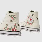 Limited Edition Converse All Star Bees and Berries White Egret Trainers UK 6