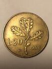 Moneta Rara 20 LIRE 1958 - REPUBBLICA ITALIANA - TESTE INVERSE
