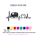 ADESIVO STICKERS AUTO MOTO CASCO LOVE CARAVAN CAMPER ROULOTTE colore a scelta