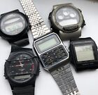 Vintage Casio Watch Lot - W-50U, W-728H, CS-831, AQW-5, W-60U - UNTESTED