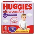 Huggies Ultra Comfort Pannolino Mutandina, Taglia 4 (9-14 Kg), Confezione da 60