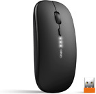 INPHIC Mouse Wireless Ricaricabile, Ultra Sottile 2.4G Silenzioso Mouse Senza Fi