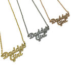 Daddy s Girl Stainless Steel Necklace  Gold Silver Font Girlfriend Wife Gift For