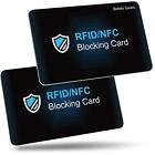 Befekt Gears 2 Pezzi Anti NFC Protezione Carte di Credito Blocco RFID Blu CB ...