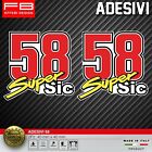 Adesivi Stickers 58 Supersic Tribute Marco Simoncelli Legend Moto Gp Memories