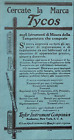 Pubblicita  Tycos Instruments Company New York Termometro Per Febbre 1919 (R3)