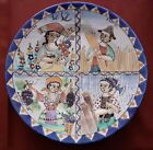 Piatto murale 4 stagioni artigianale decorato a mano ceramiche Vietri V. Pinto