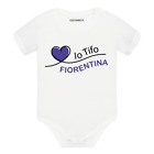 Body divertente neonato a maniche corte Io tifo Fiorentina