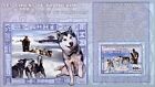 Animali Cani da slitta Siberian Husky Alaskan Malamute Congo foglietto MNH
